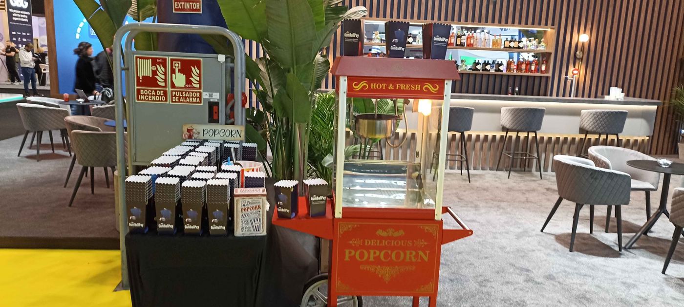 Lloguer de carretó de crispetes per a esdeveniments a Barcelona, Girona, Tarragona i Lleida