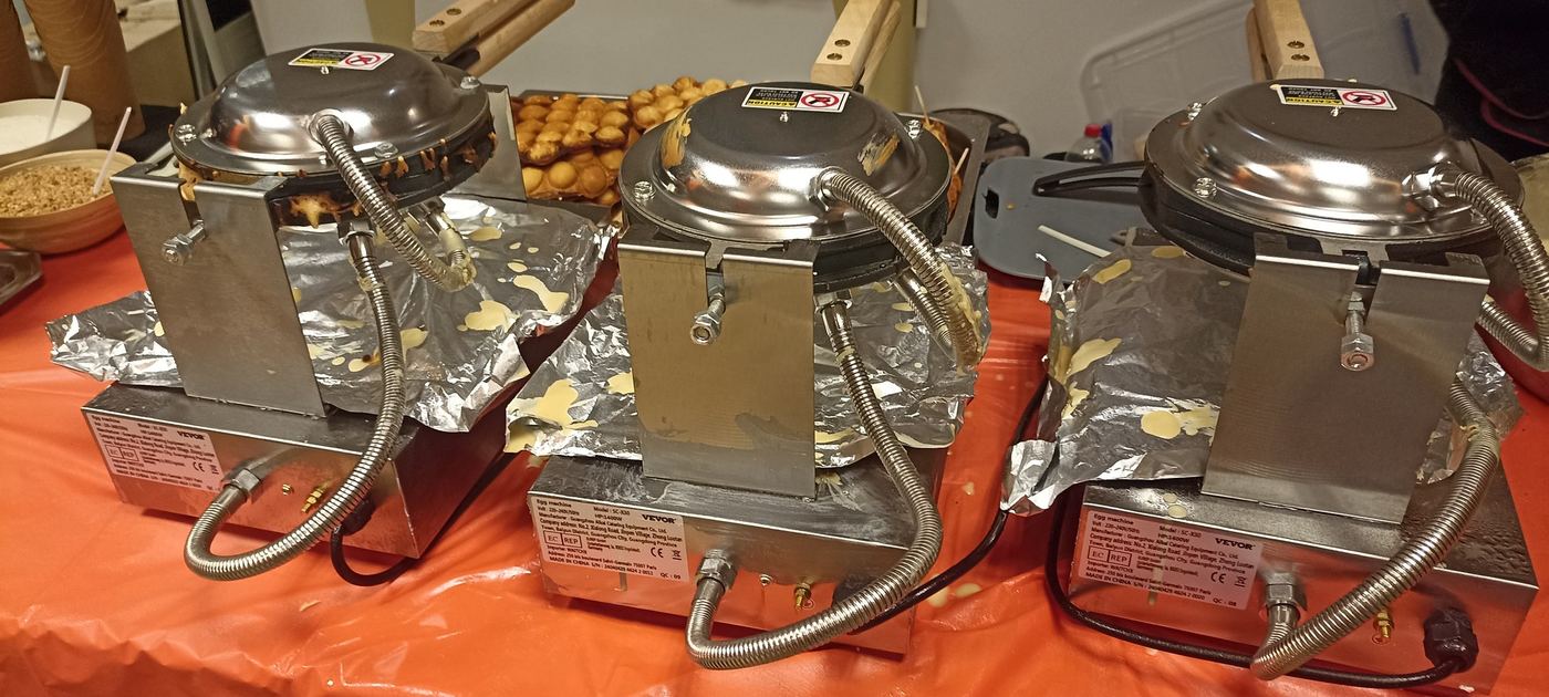 Crepes y bubble waffles de Hola Festa en un evento en Barcelona, Girona, Tarragona y Lleida